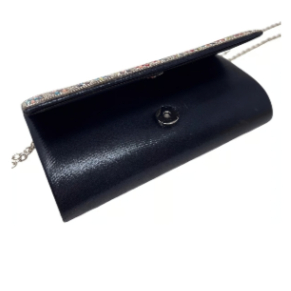 Gunne Sax By Jessica McClintock VTG 80s Gunmetal Evening Shoulder Bag Clutch Y2K - Picture 3 of 9